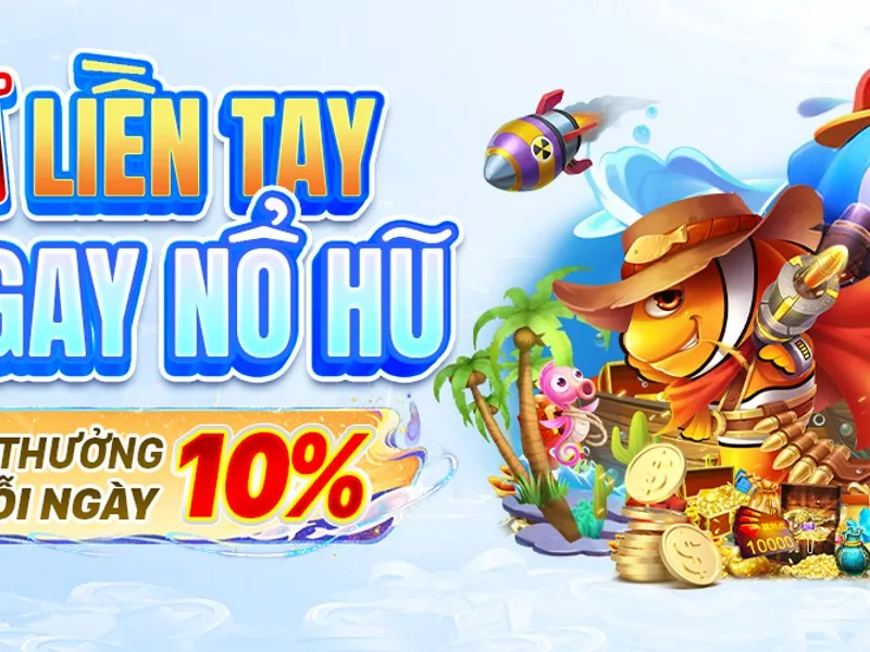 Giao diện game Vua Hải Tặc với nhiều loài cá và kho báu